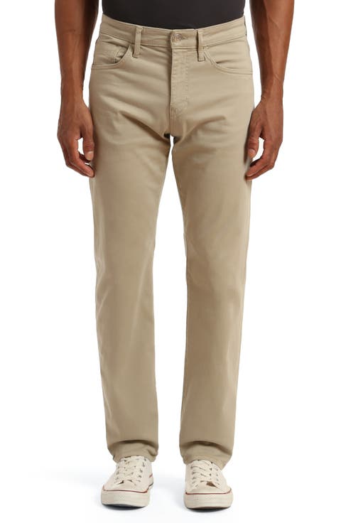Zach Straight Leg Twill Pants (Regular, Big & Tall)