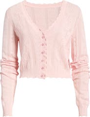 LoveShackFancy Sibella Cotton Pointelle Cardigan