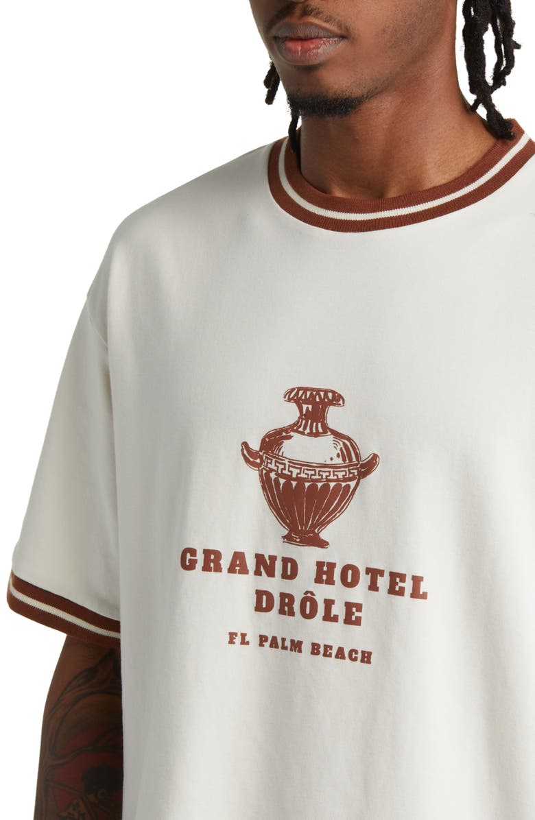 Drôle de Monsieur x Gergei Erdei Hôtel Drôle Graphic T-Shirt, Alternate, color,