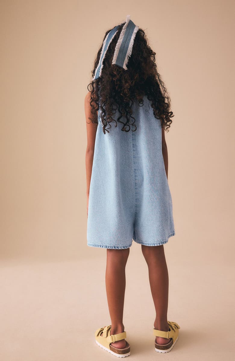 NEXT Kids' Denim Romper, Alternate, color, Blue