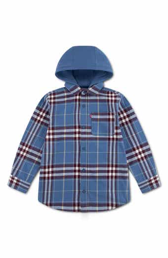 Kids' Hooded Plaid Flannel Shirt