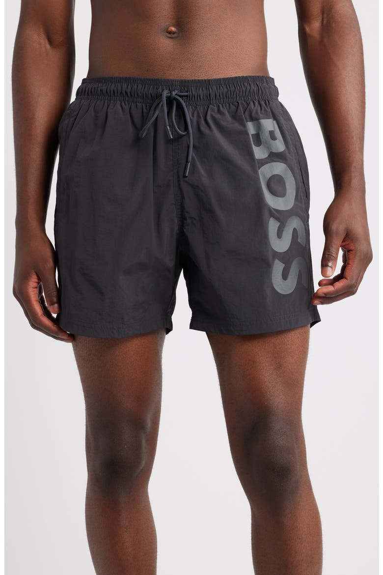 Octopus Swim Trunks, Main, color, DARK GREY