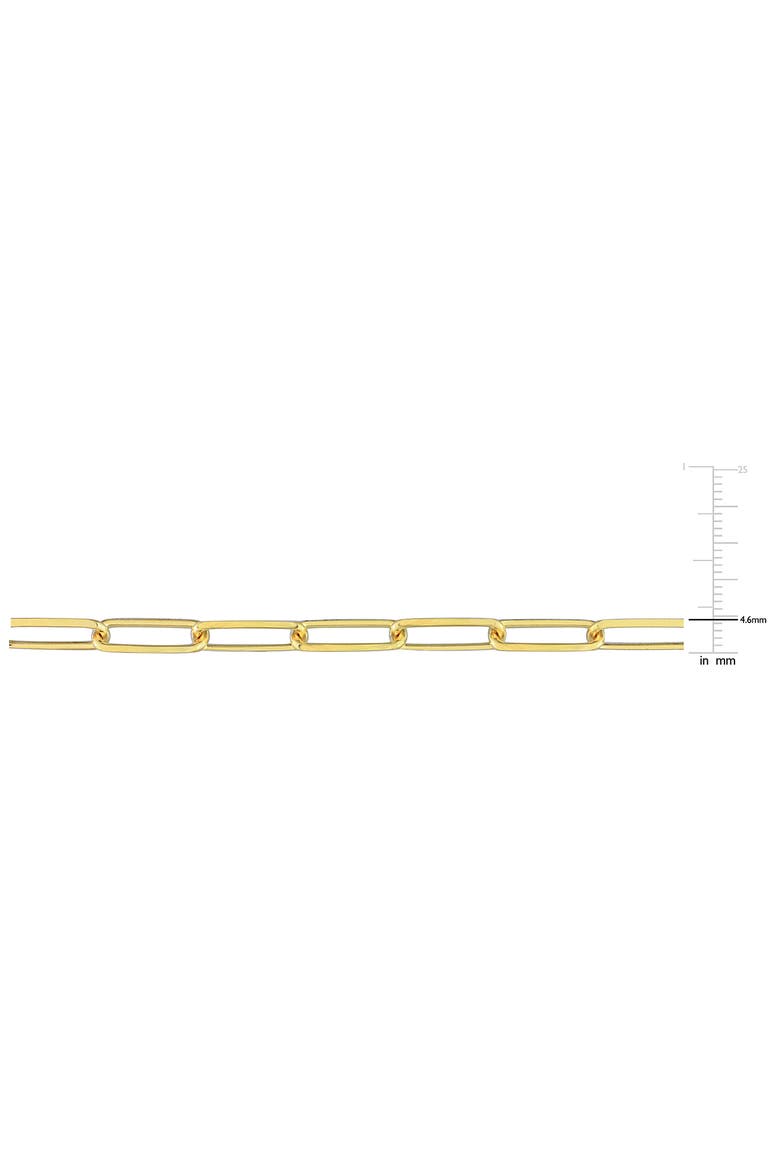 Diamond Cut Paper Clip Chain Necklace, Alternate, color, YELLOW GOLD