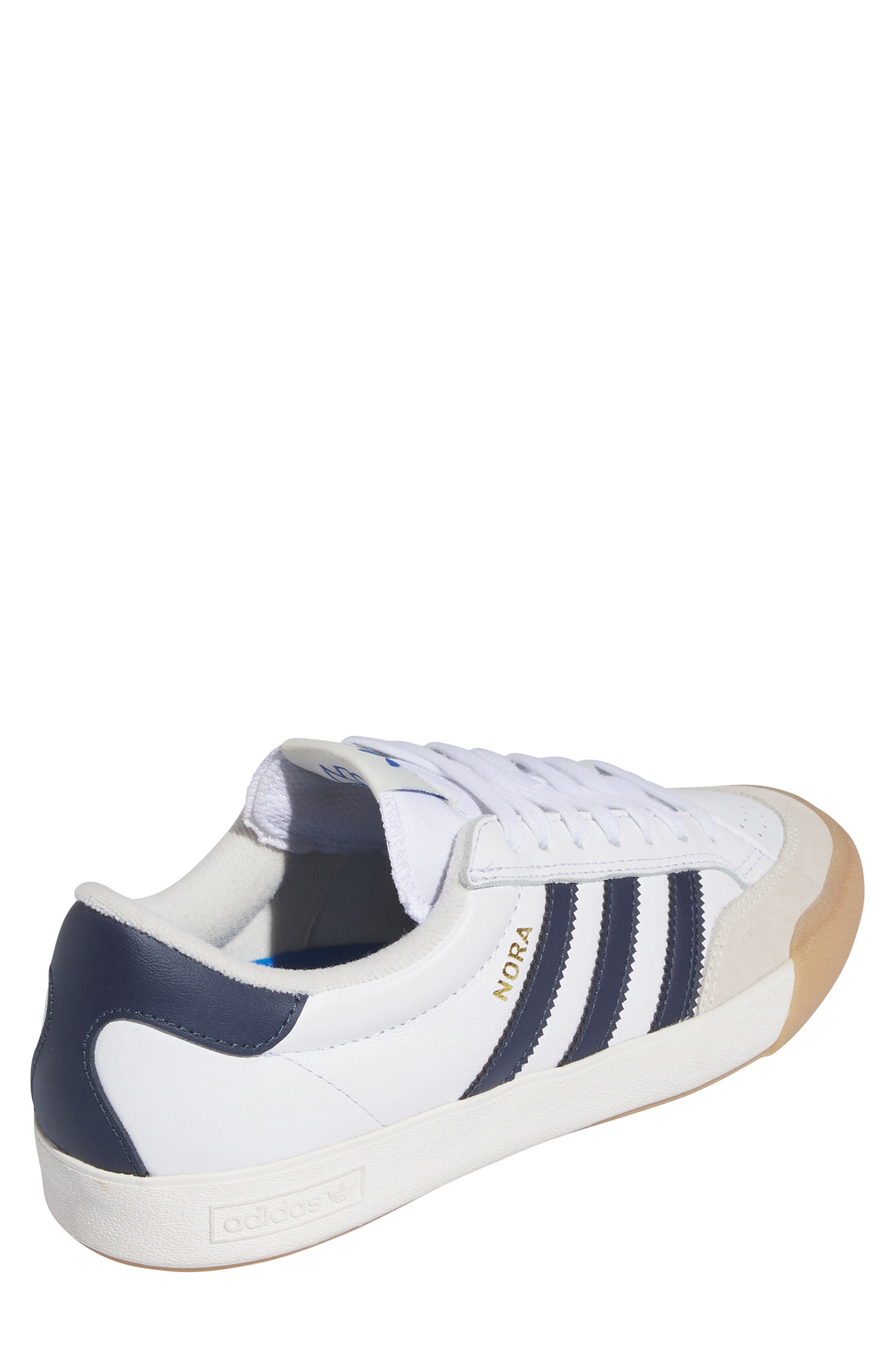 adidas Nora Sneaker, Alternate, color, White/ Navy/ White