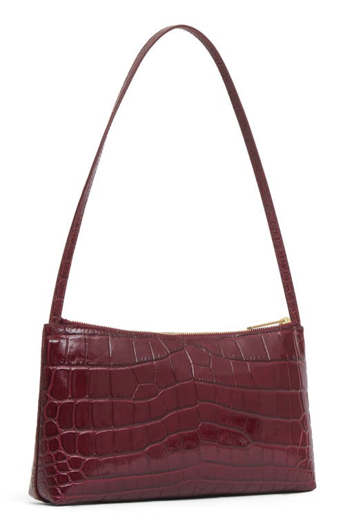 Mansur Gavriel Gaia Leather Shoulder Bag In Burgundy