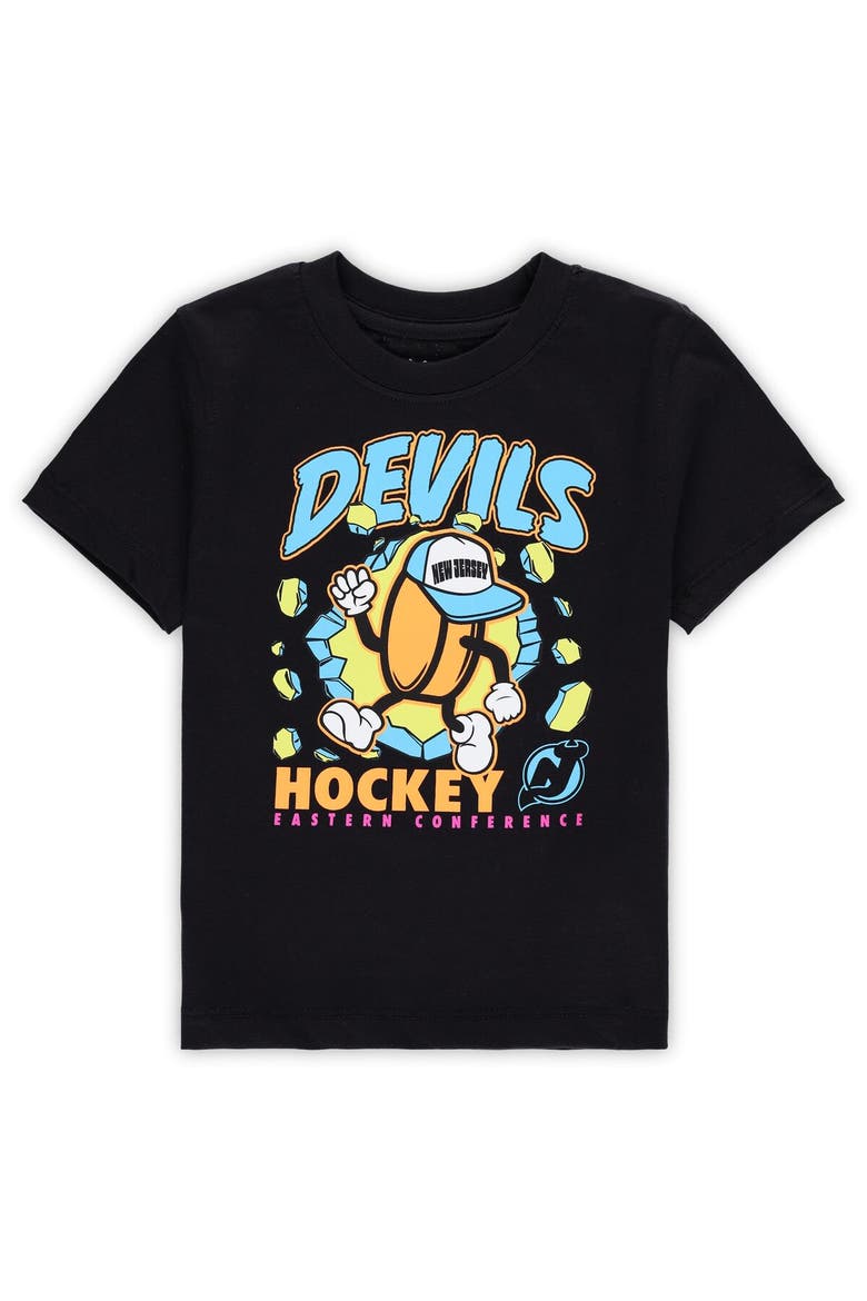 Toddler Black New Jersey Devils Break Through T-Shirt, Main, color, Black