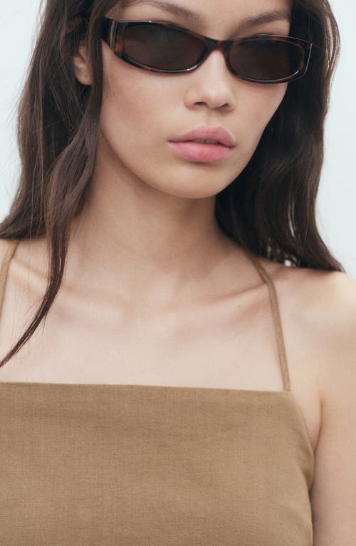 Mango Crossback Cotton & Linen Top In Neutral