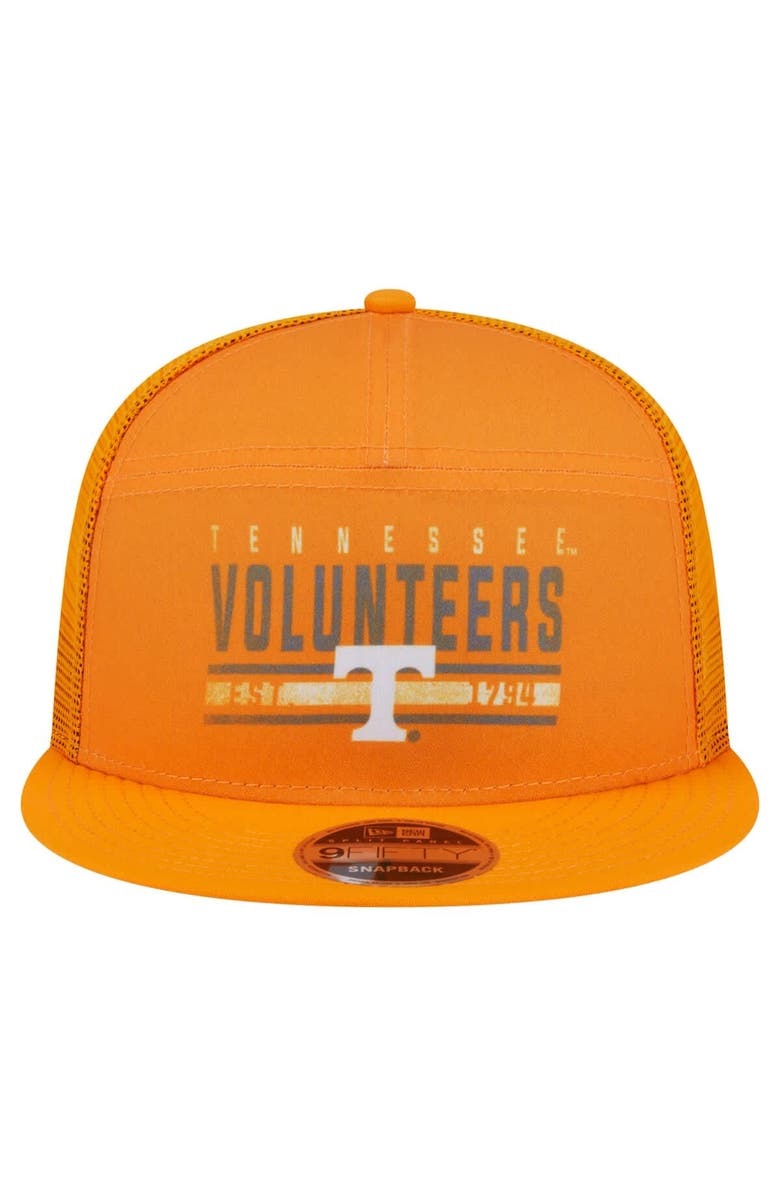 New Era Men's New Era Tennessee Orange Tennessee Volunteers Split Panel 9FIFTY Snapback Trucker Hat, Alternate, color, Tennessee Orange