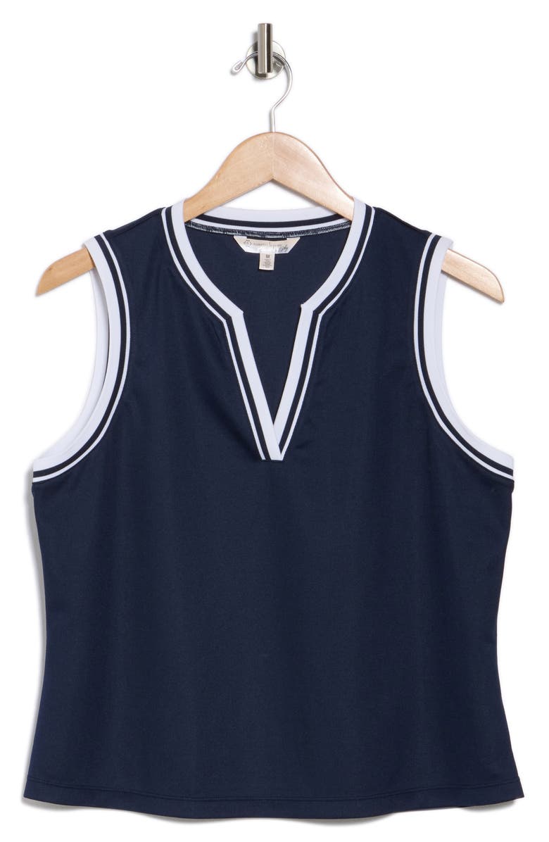 Nanette Lepore Play Sport Tech Split Neck Tank, Alternate, color,