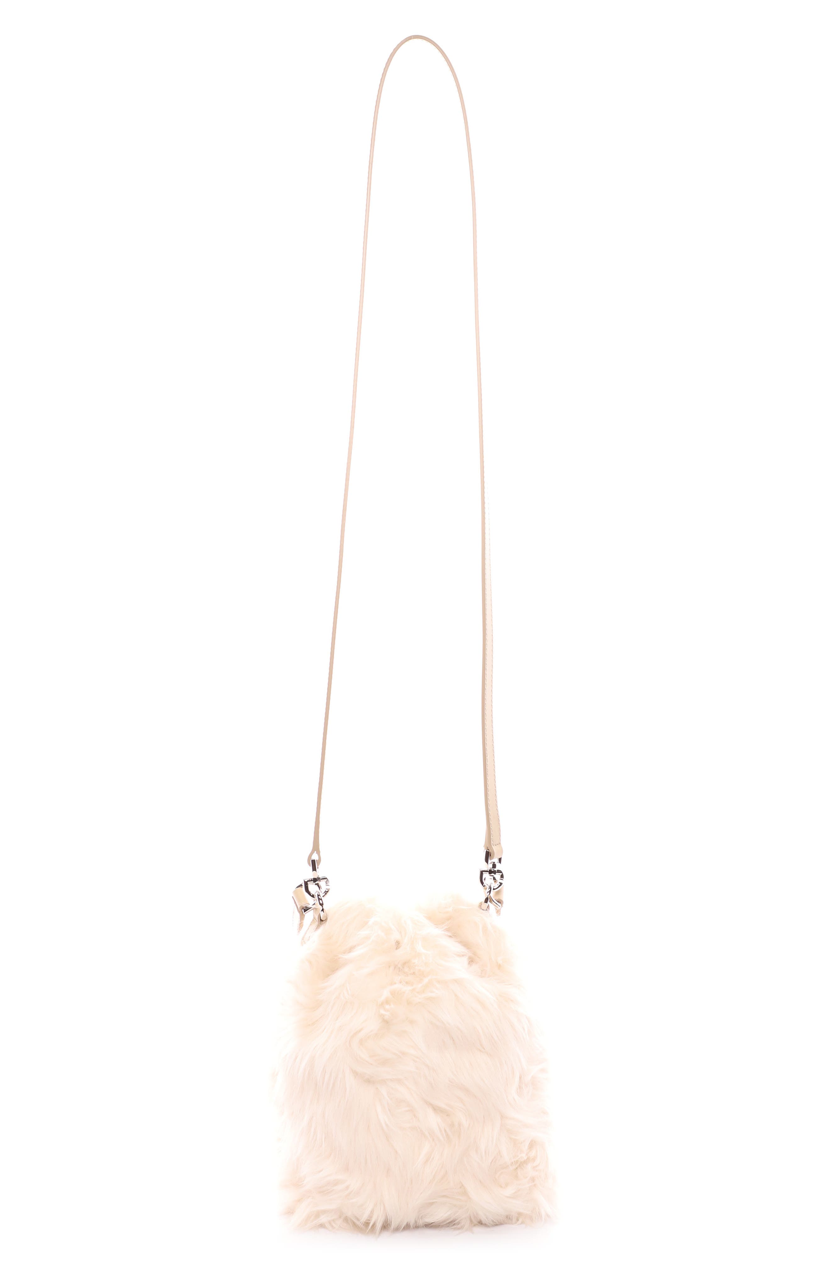 Givenchy 4G Light Faux Fur Bucket Bag, Alternate, color, 