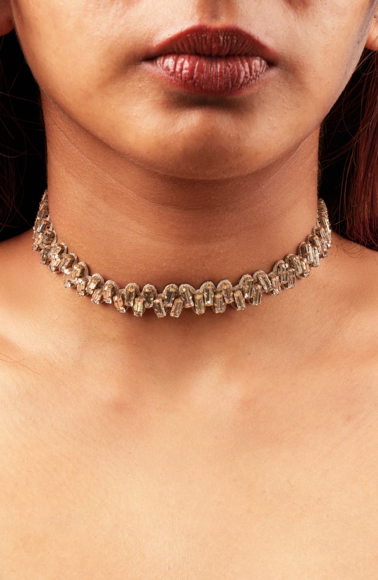 Deepa Gurnani Ilya Choker Necklace, Alternate, color, 