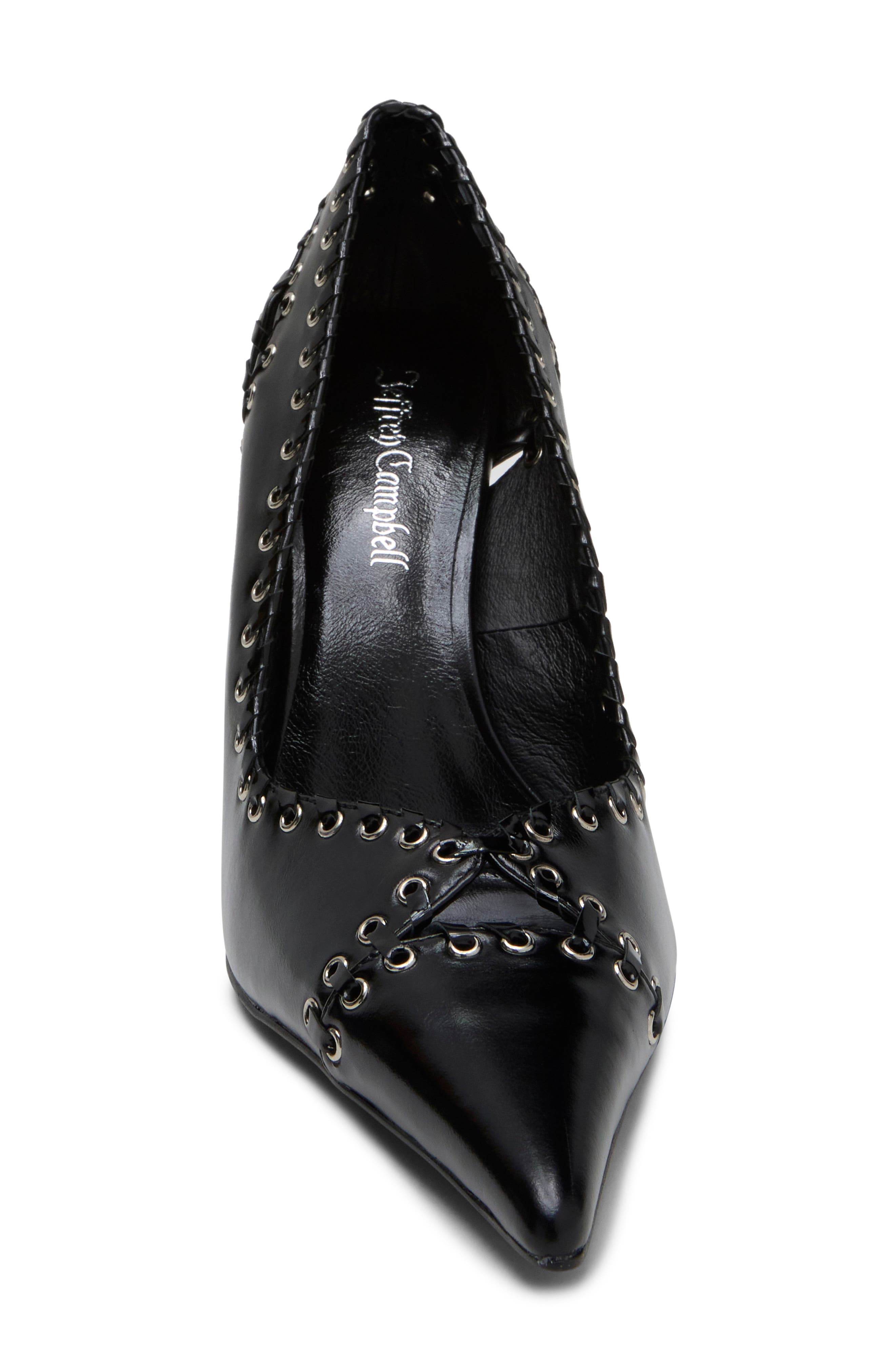 Fix Me Pointed Cap Toe Pump, Alternate, color, BLACK
