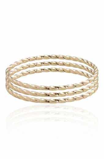 Set of 3 Twisted Bangle Bracelets