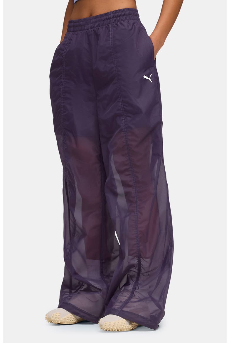 Dare To Woven Track Pants, Main, color, DEEP PLUM