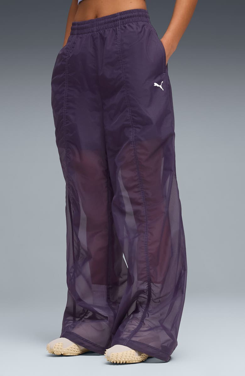 PUMA Dare To Woven Track Pants, Alternate, color, Deep Plum
