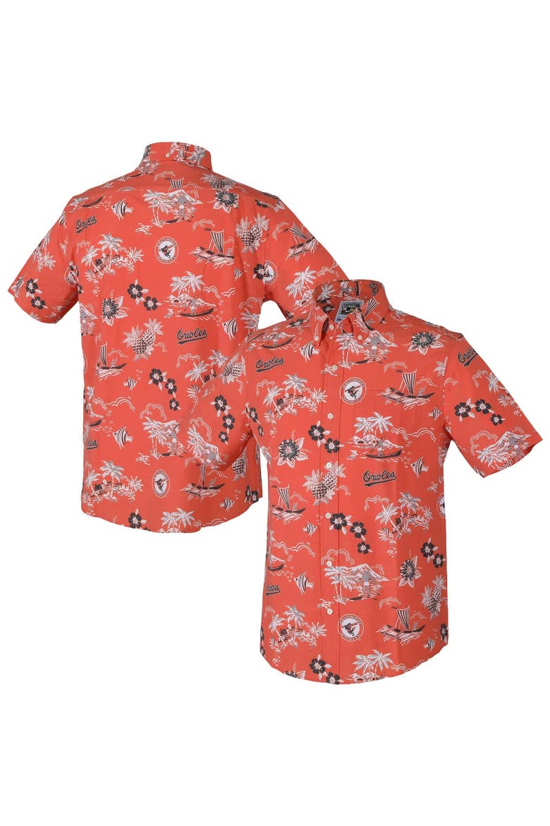 Men's Reyn Spooner Orange Baltimore Orioles Kekai Button-Down Shirt, Main, color, Orange