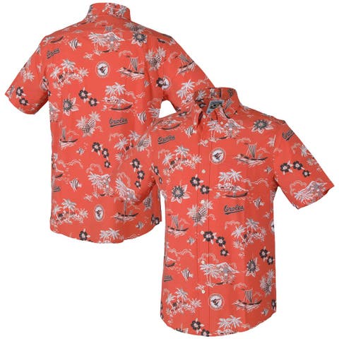 Men's Reyn Spooner Orange Baltimore Orioles Kekai Button-Down Shirt