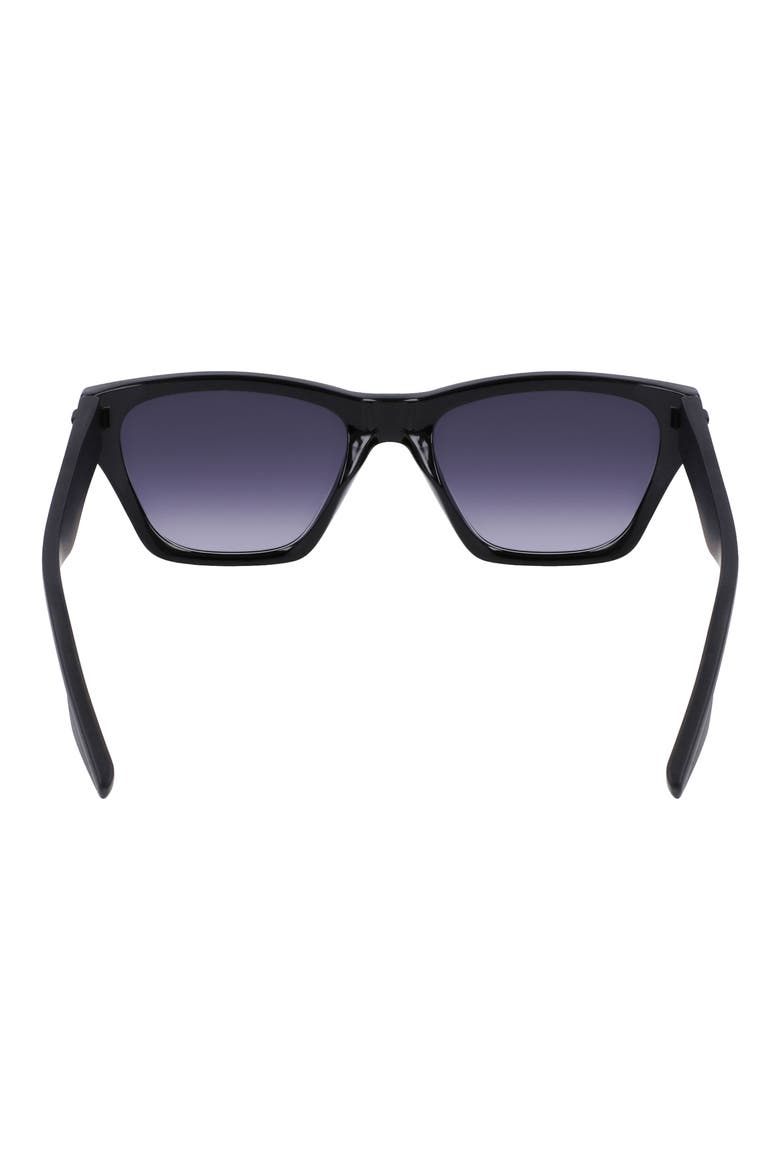 Recraft 54mm Gradient Cat Eye Sunglasses, Alternate, color, BLACK