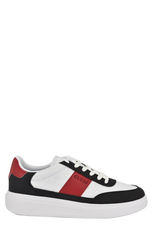 Guess Chaze Sneaker In Black/white/red