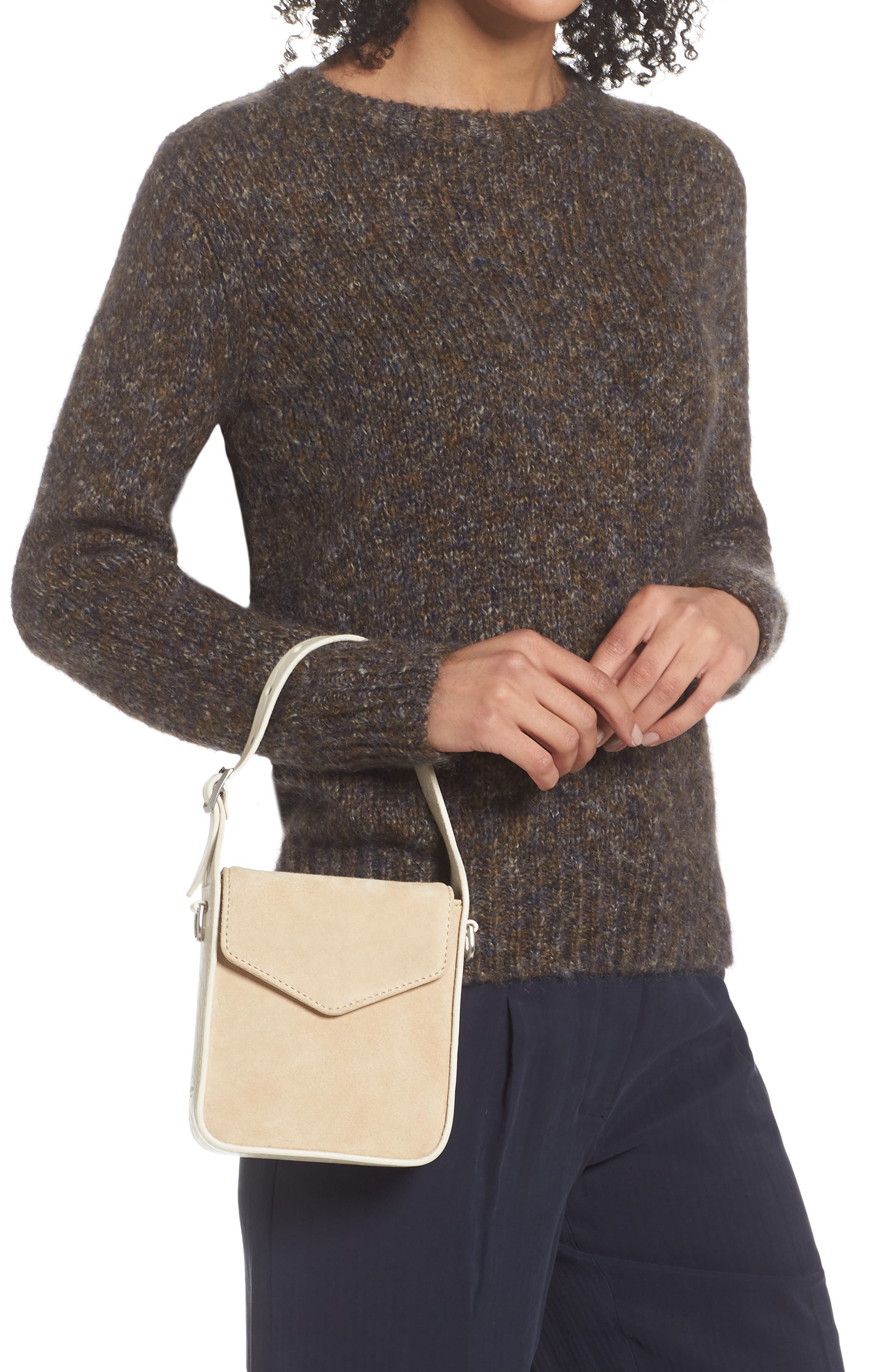 rag & bone Journee Suede Crossbody Bag, Alternate, color, 