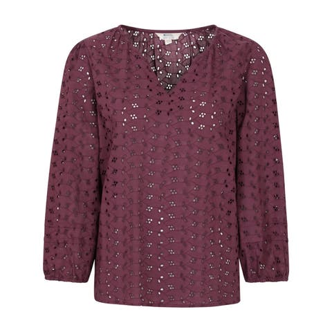 Broderie Lightweight 3/4 Sleeve Casual Shirt