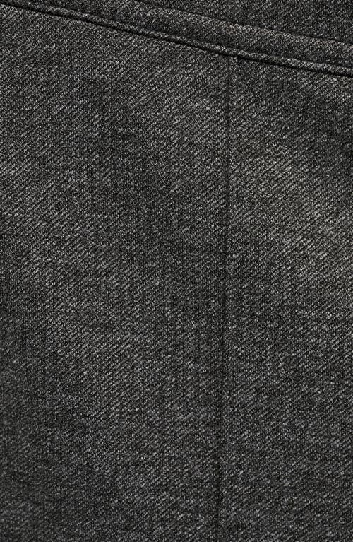 Mango Seamed Flare Leg Pants In Grey