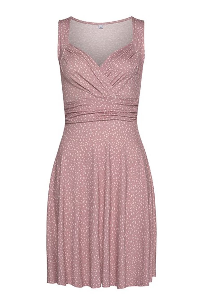 Women's Printed Wrap Look Dress, Alternate, color, Leopard Mauve