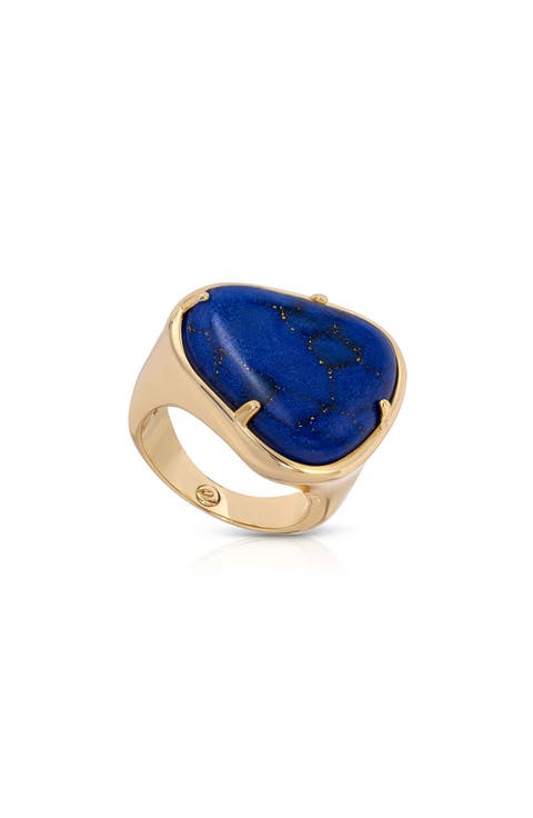 Lapis Solstice 18k Gold Plated Statement Ring