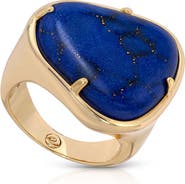 Ettika Lapis Solstice 18k Gold Plated Statement Ring