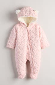 Nordstrom Hooded Quilted Fleece Lined Bunting
