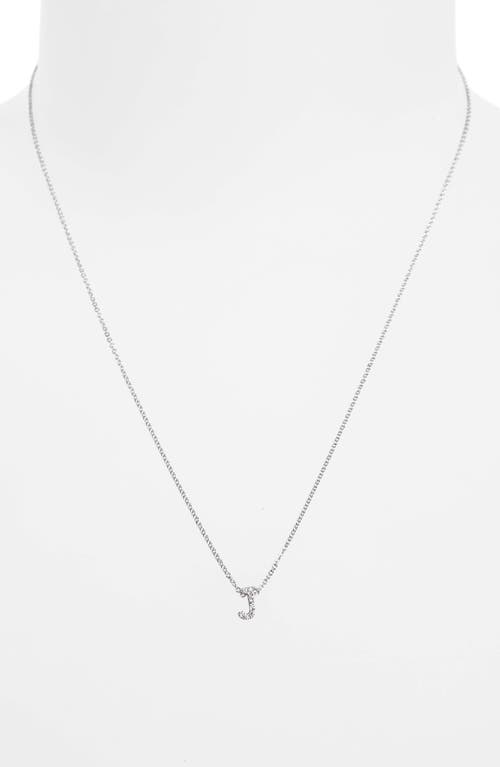 Bony Levy Diamond Pavé Initial Pendant Necklace In 18k White Gold - J