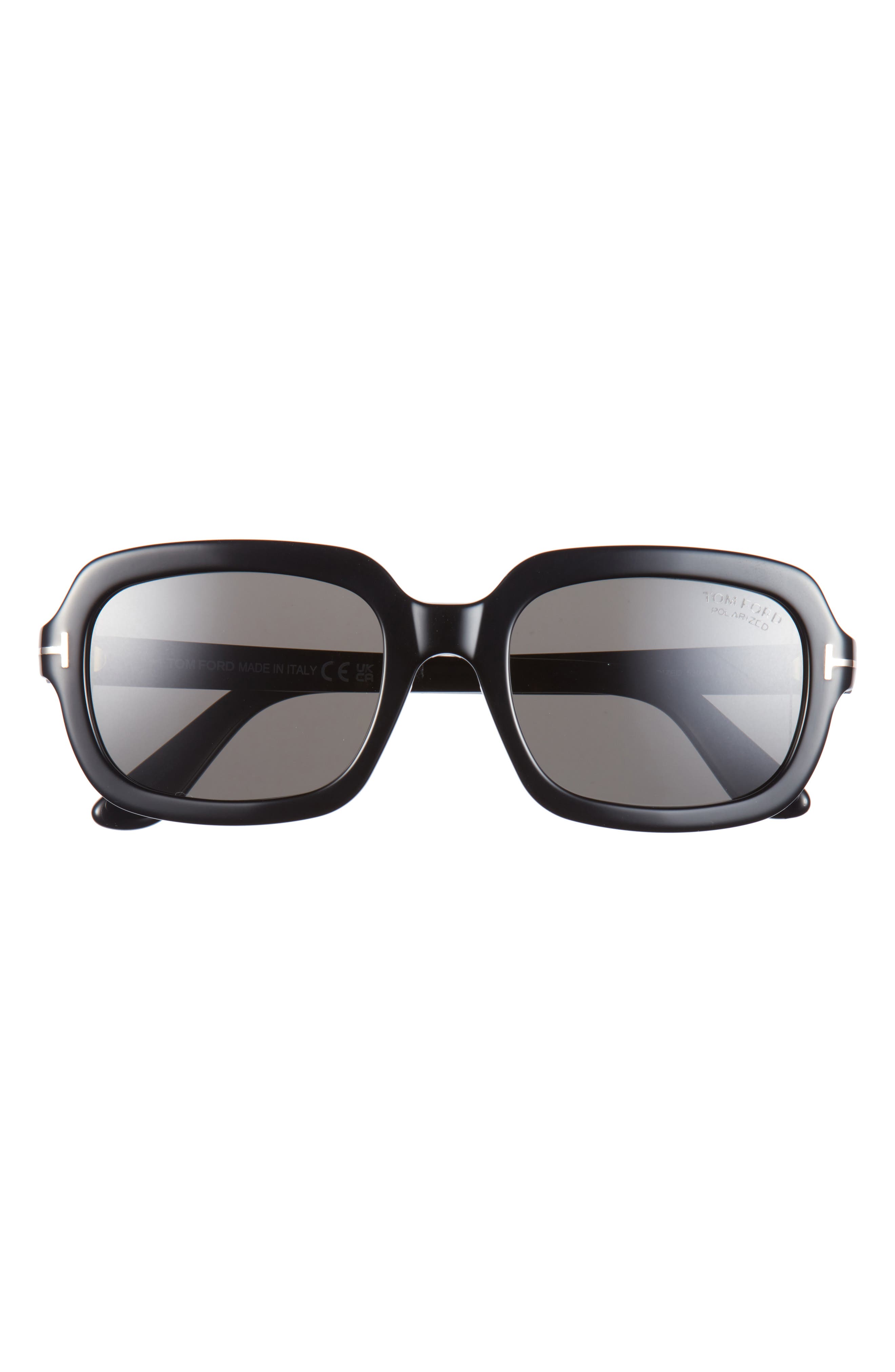 selected SHINY BLACK /T/ LOGO / POLARIZED SMOKE LENS