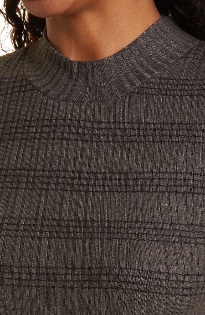 Vince Variegated Rib Stripe Mock Neck Sweater, Alternate, color, 