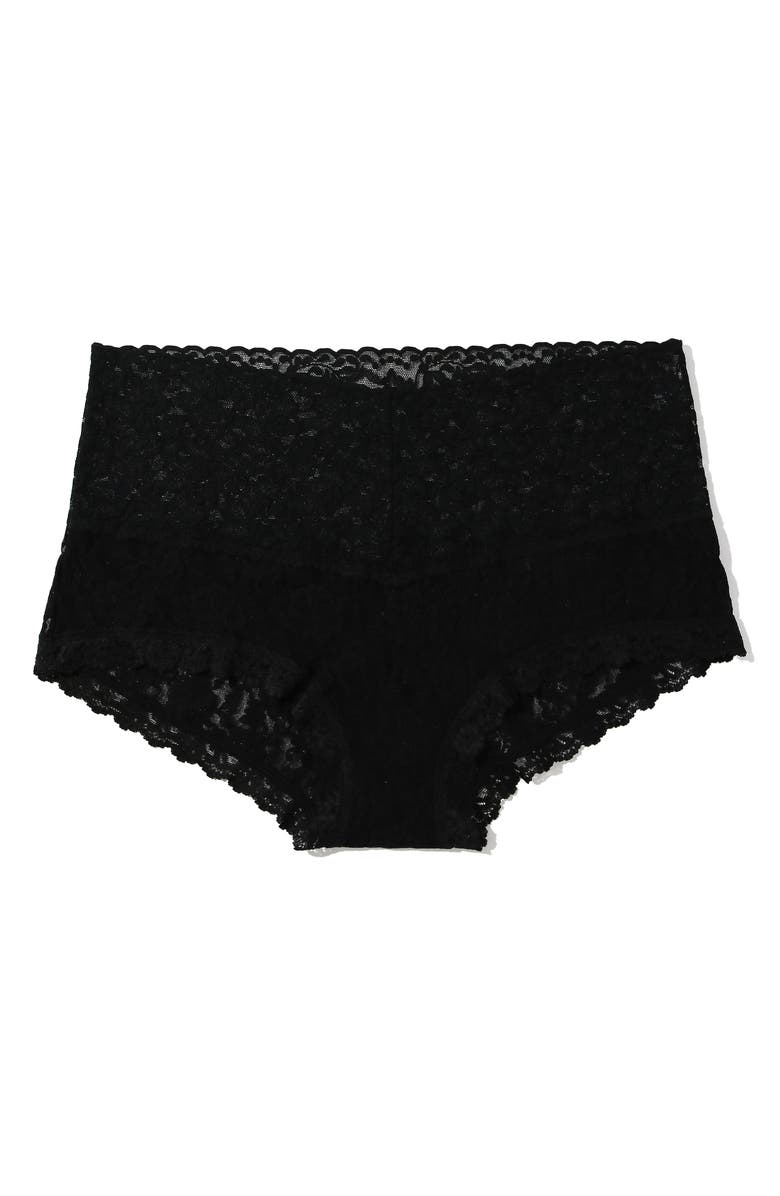 Hanky Panky Retro Lace Boyshorts, Alternate, color, Black