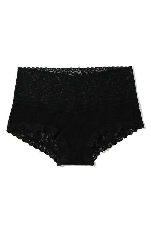 Hanky Panky Retro Lace Boyshorts In Black