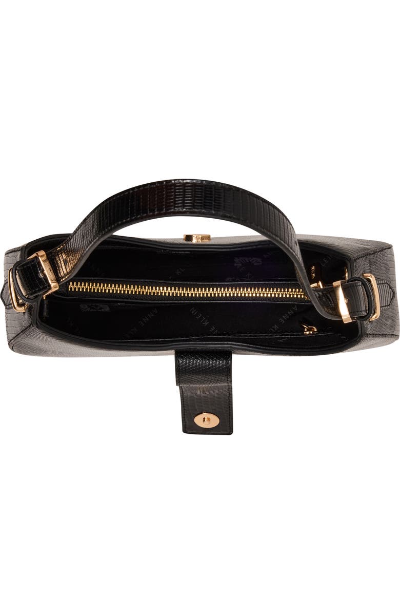 Anne Klein Curved Shoulder Bag, Alternate, color, Black