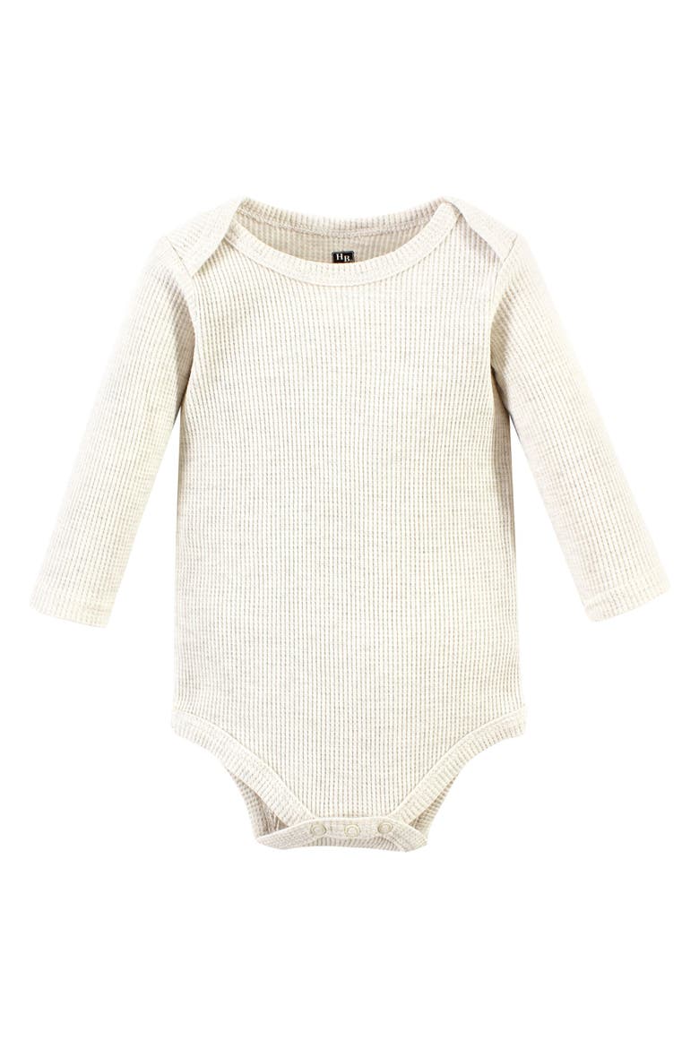 Thermal Long Sleeve Bodysuits, Alternate, color, Sage Dinosaur