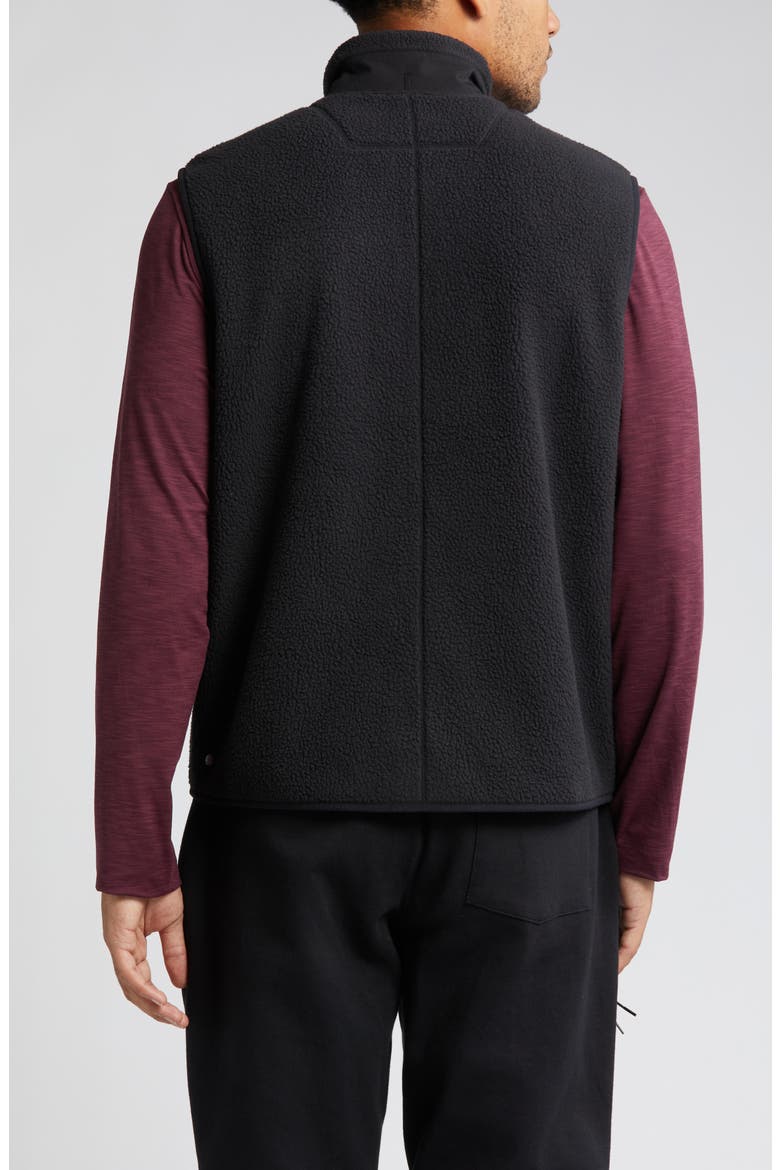 High Pile Fleece Vest, Alternate, color, BLACK