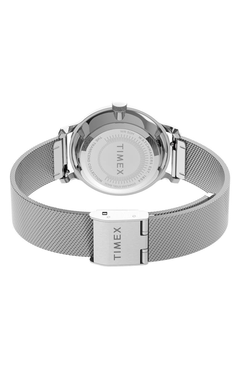 Timex<sup>®</sup> Transcend Mesh Strap Watch, 31mm, Alternate, color, Stainless
