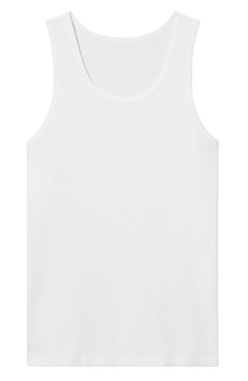 Tommy John Stretch Cotton Tank Top In White