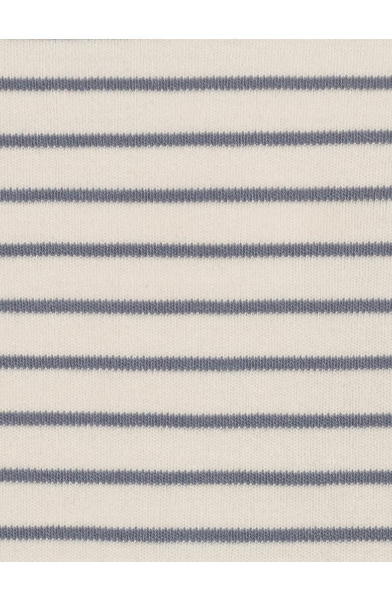 Colored Organics Organic Cotton 2 Piece Long Sleeve Jammie Set, Alternate, color, Summit Stripe / Denim