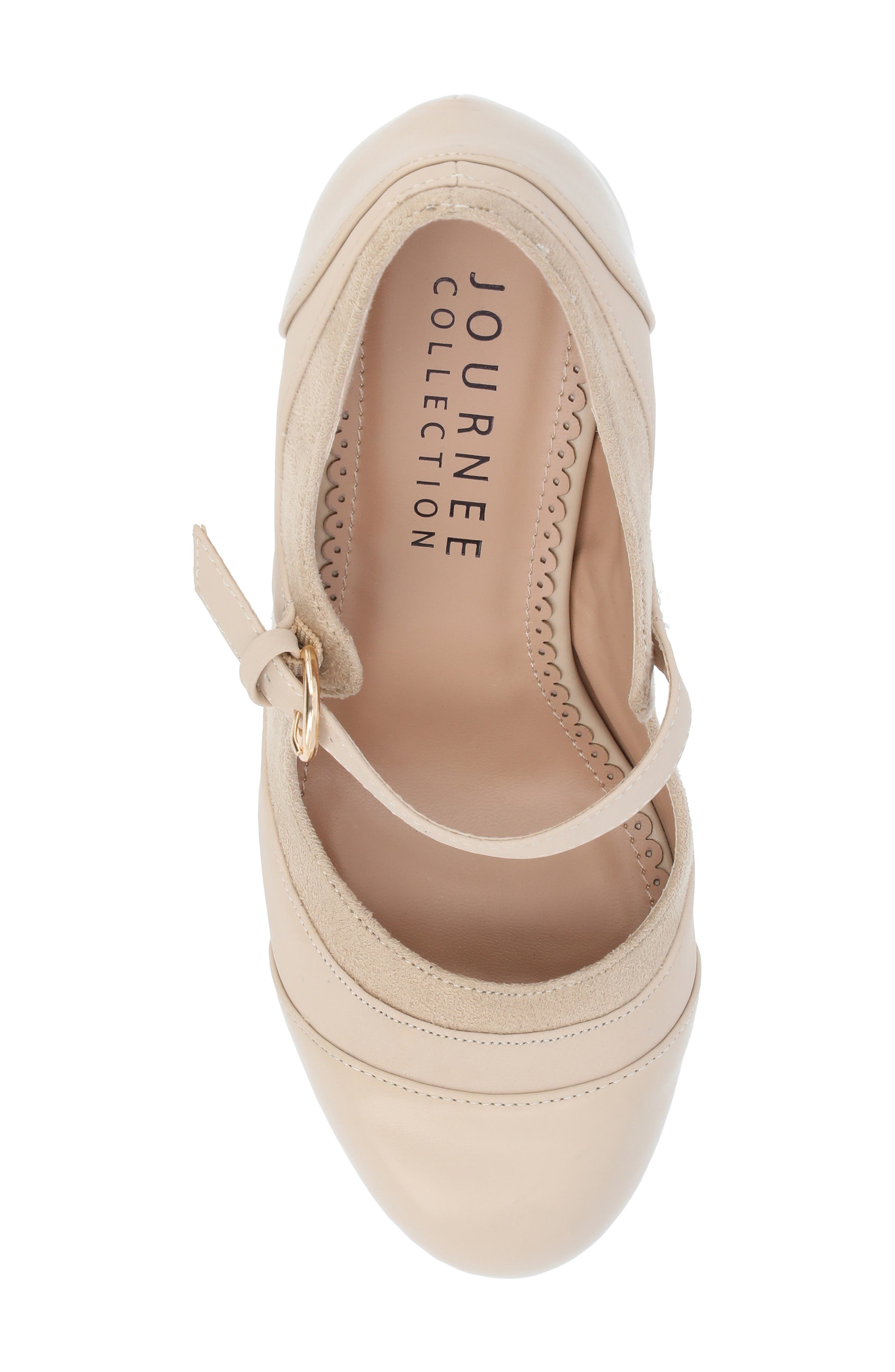 JOURNEE Siri Mary Jane Pump, Alternate, color, BONE