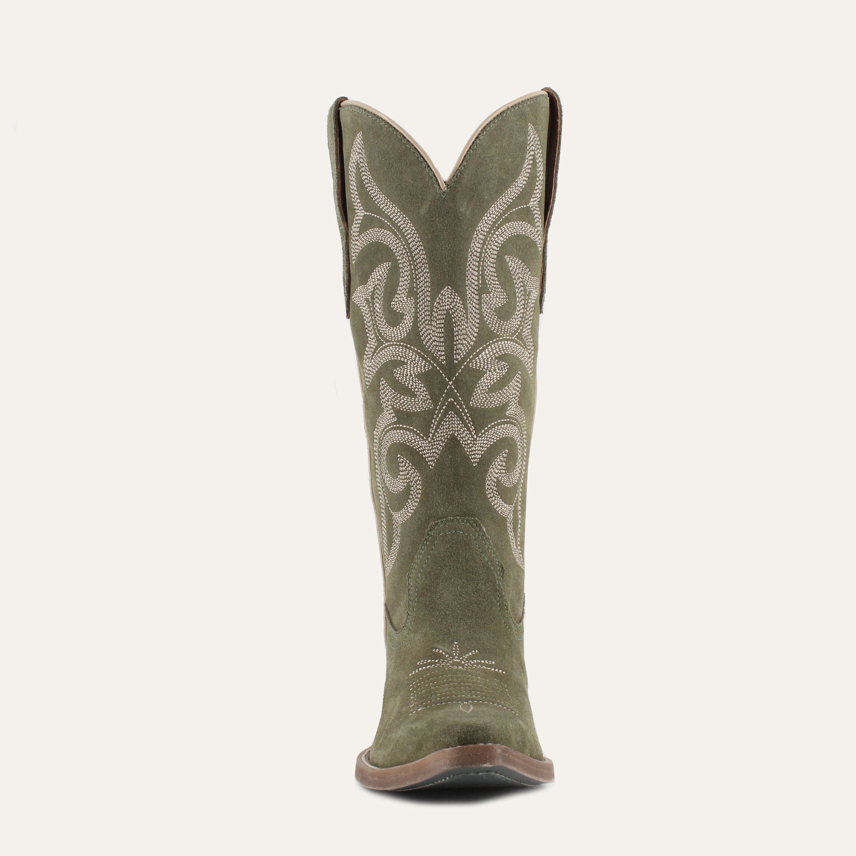 Buck & Brana Tessa Leather Boots, Alternate, color, Olive
