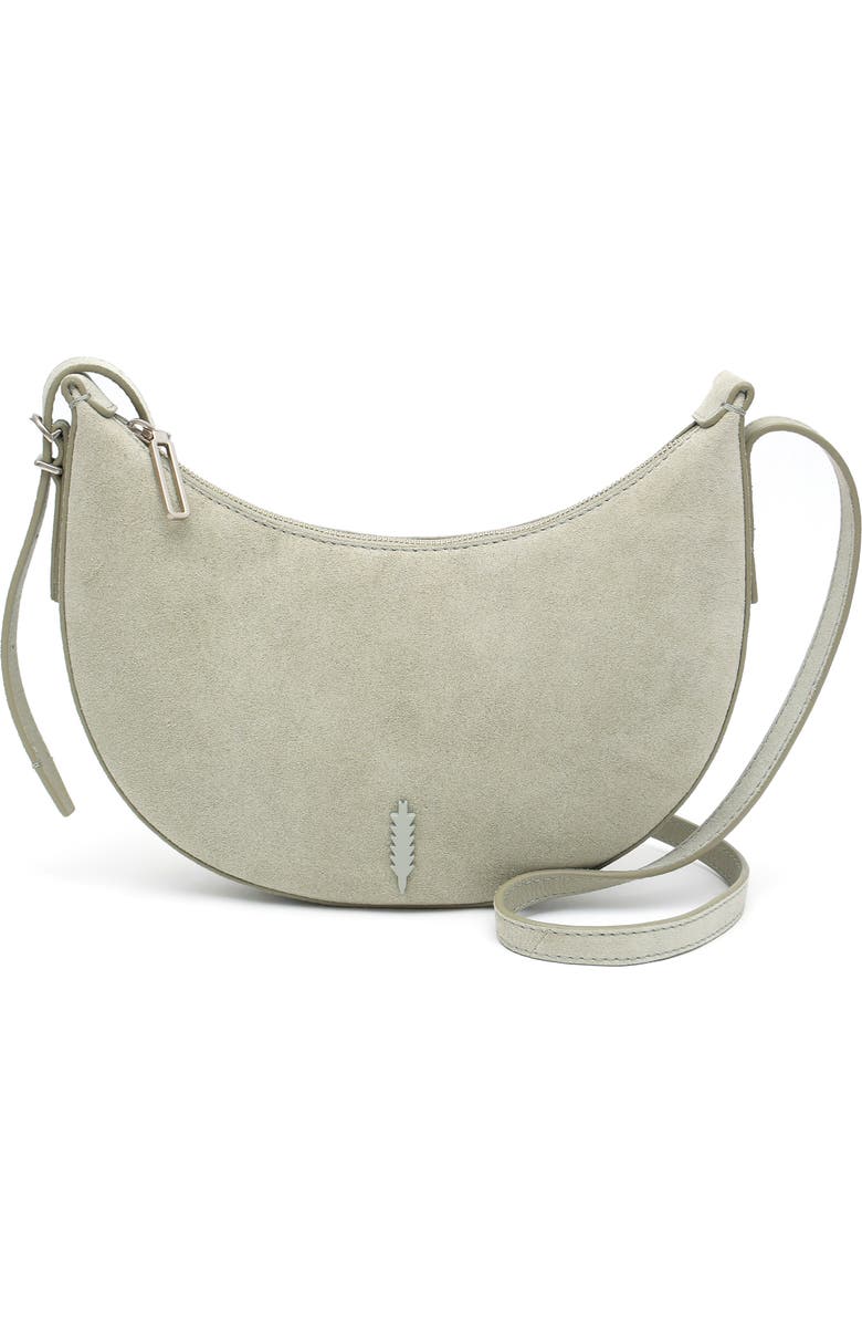 Thacker Silas Suede Crossbody Bag, Main, color, Sage