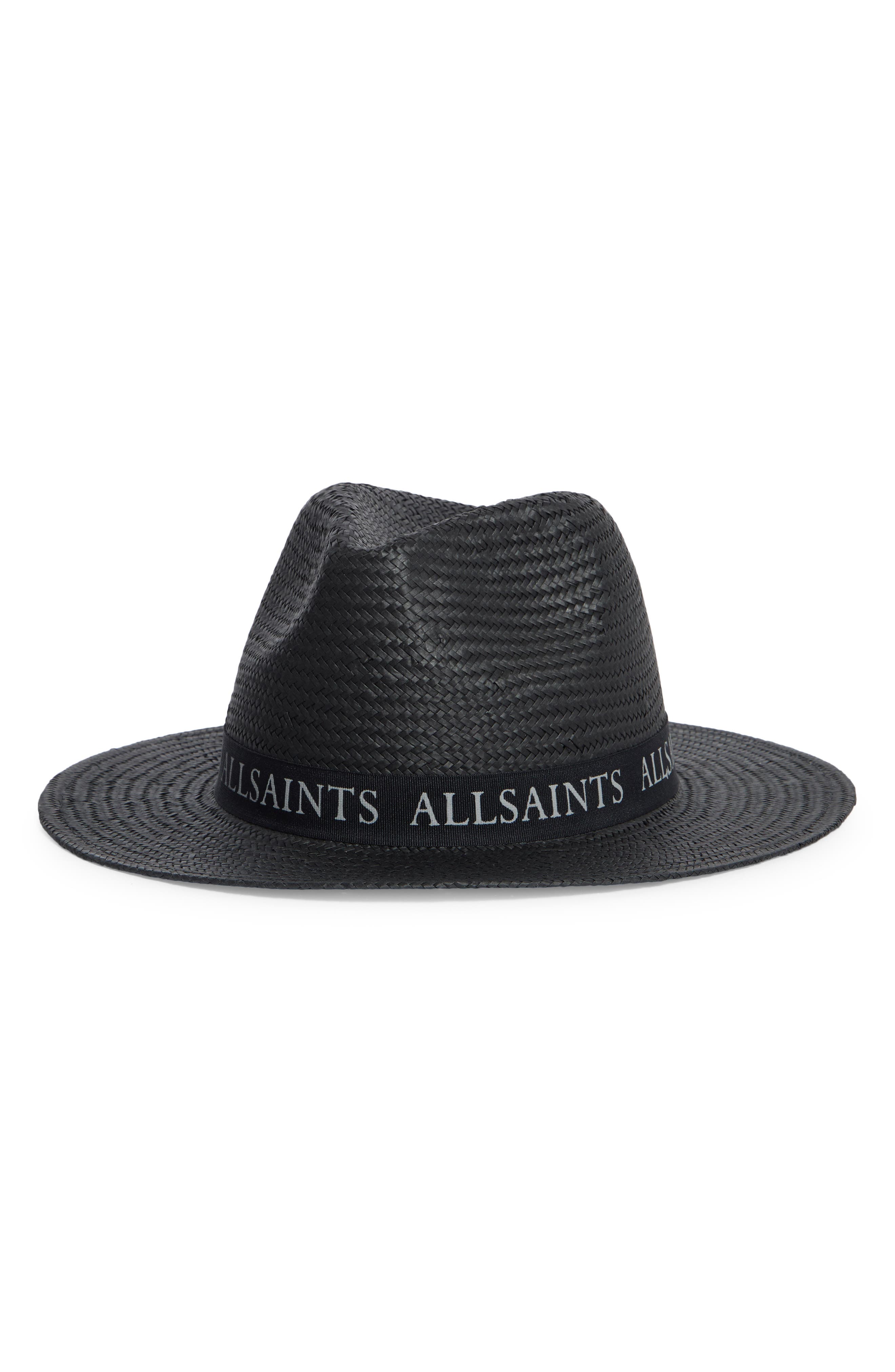 AllSaints Straw Fedora