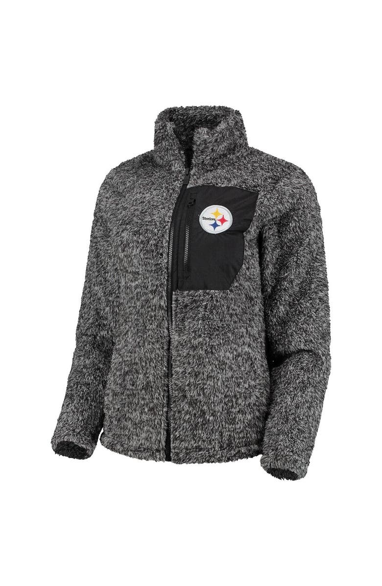 Outerstuff Juniors Black Pittsburgh Steelers Intercepting Teddy Full-Zip Jacket, Alternate, color, 