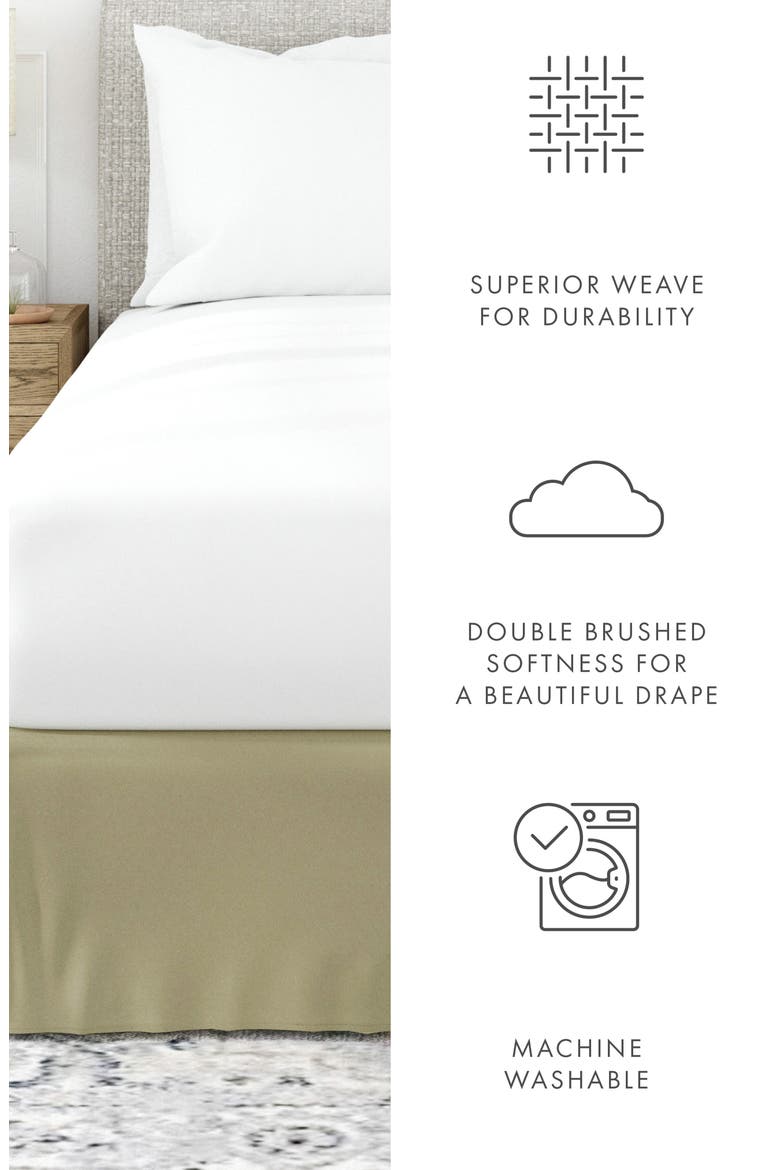 Premium Pleated Dust Ruffle Bed Skirt, Alternate, color, SAGE