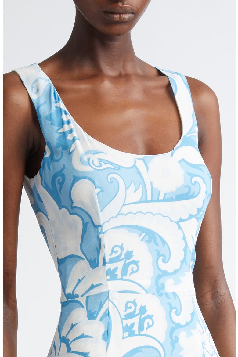 Paisley Midi Sheath Dress, Alternate, color, STAMPA BIANCO