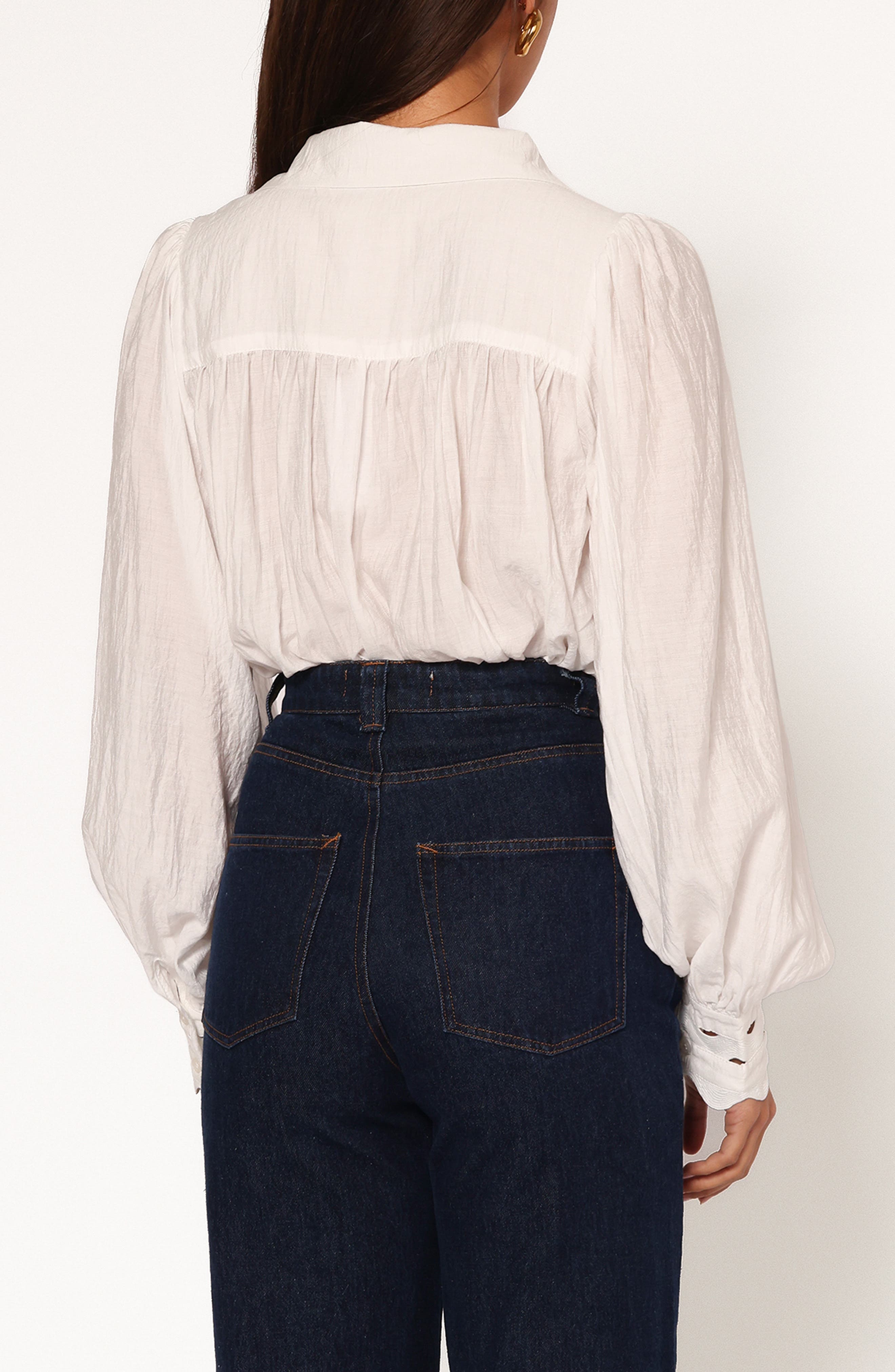 Primrose Rickrack Trim Long Sleeve Button-Up Shirt - image 2