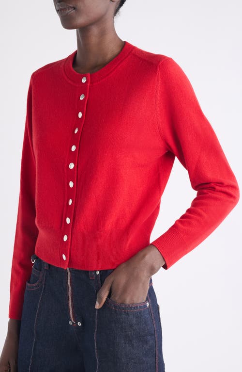 Isabel Marant Idesia Merino Wool & Cashmere Cardigan In Red